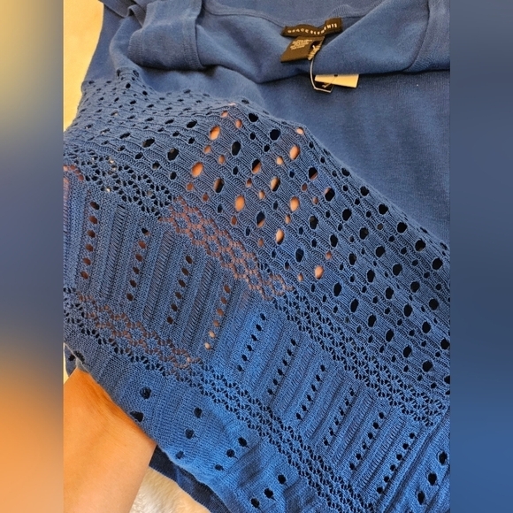 Grace Elements Boho Sleeveless Blouse Blue Large - Picture 13 of 15